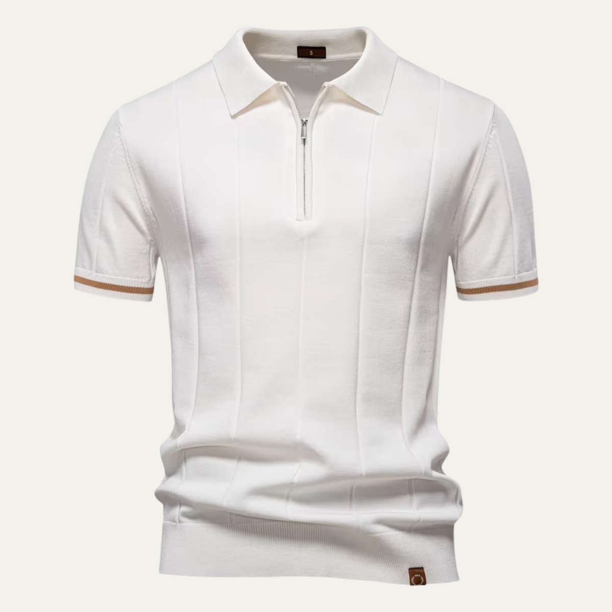 Ashton | Men's Knit Short Sleeve Quarter Zip Polo Shirt