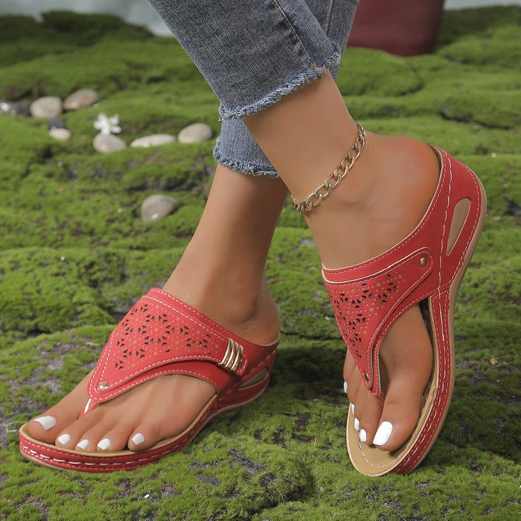 Marisol | Women's Comfort Wedge Flip Flop Sandals