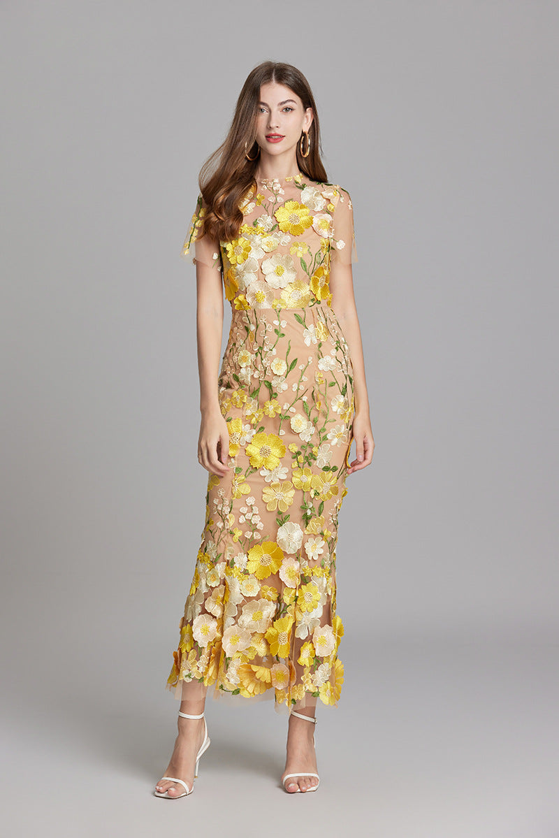 Women’s Floral Detail Dress | Midi