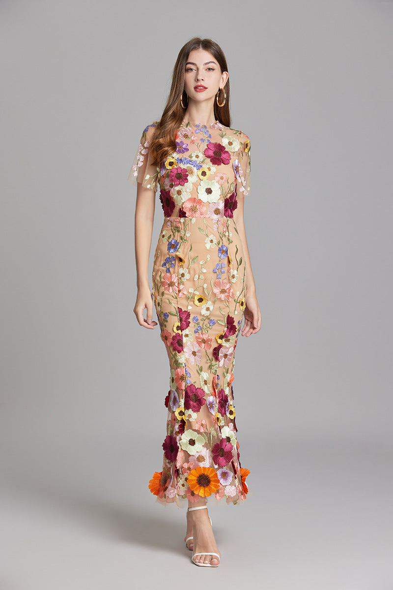 Women’s Floral Detail Dress | Midi