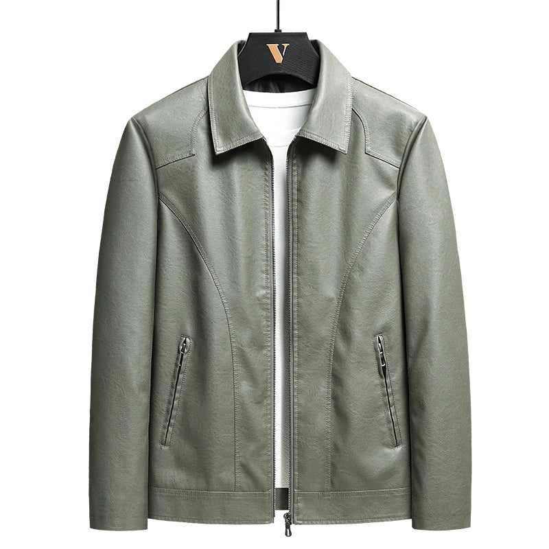 Verano | Men's Classic Zip Up Leather Jacket