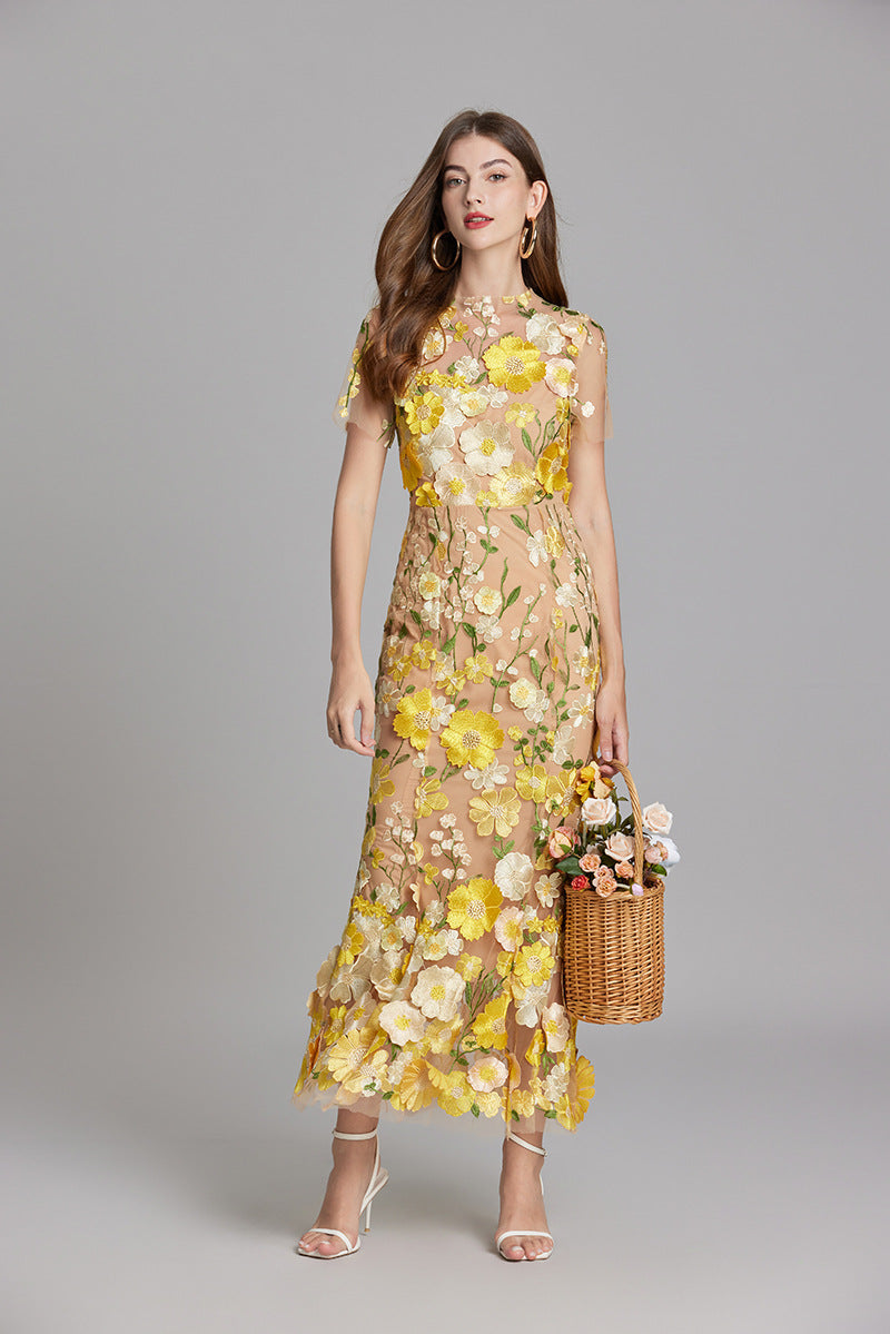 Women’s Floral Detail Dress | Midi
