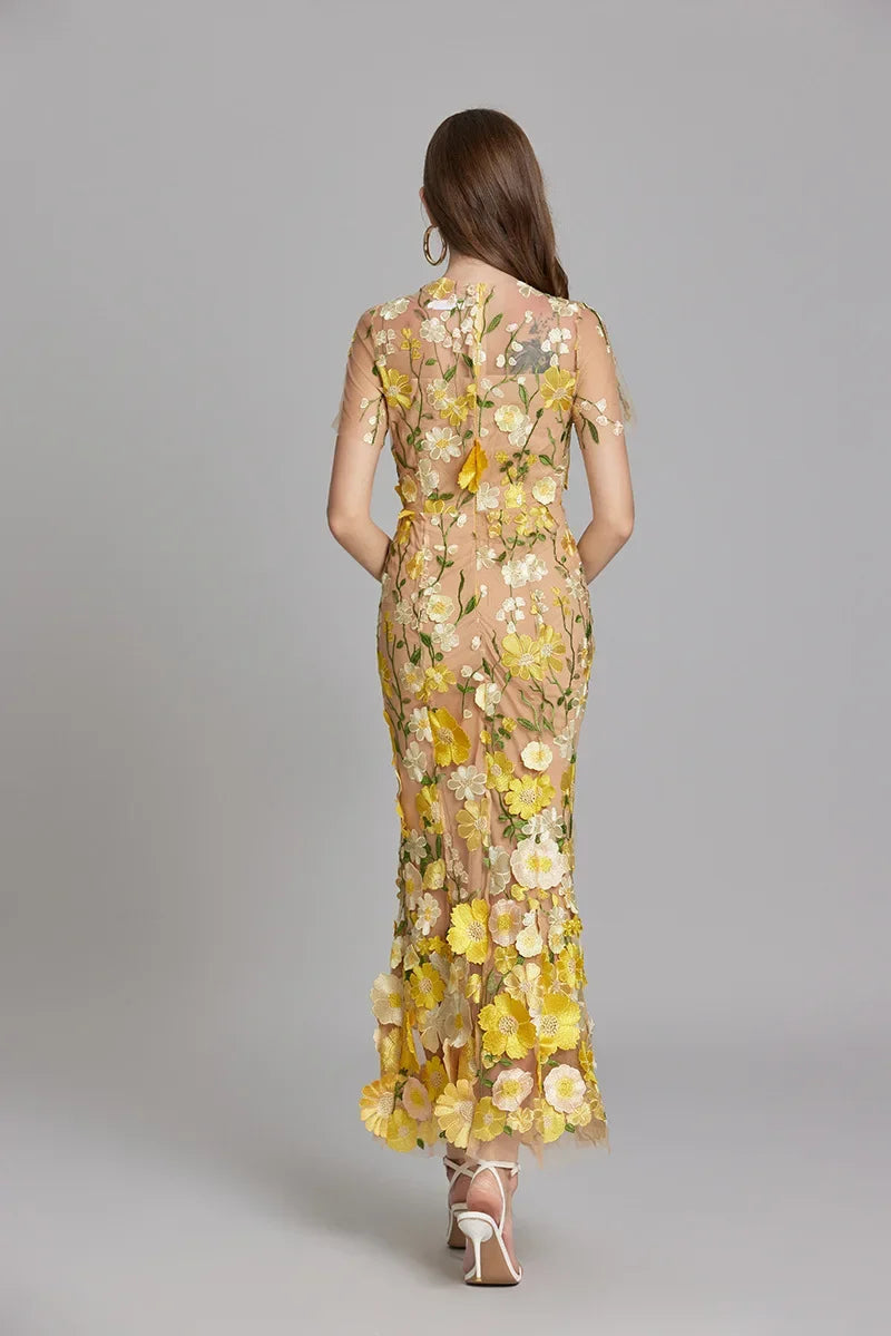 Women’s Floral Detail Dress | Midi
