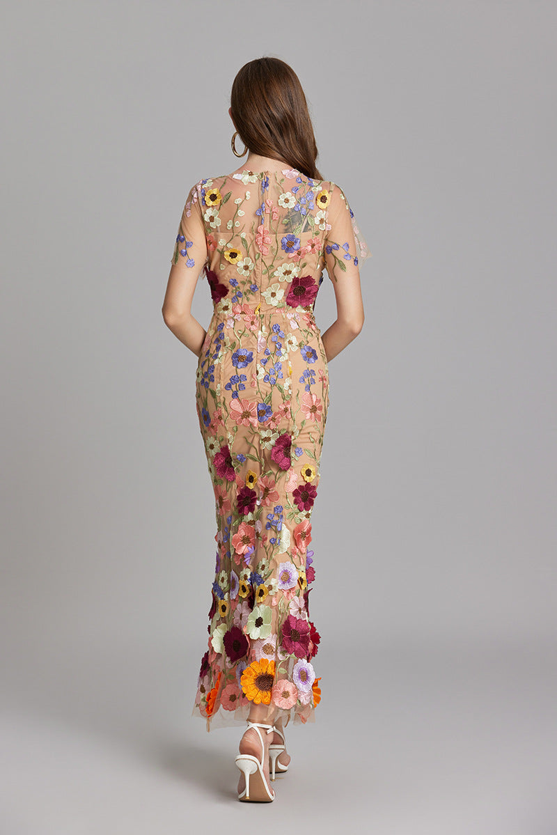 Women’s Floral Detail Dress | Midi