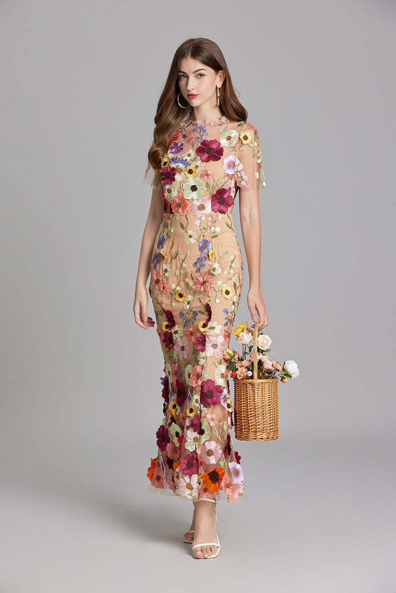 Women’s Floral Detail Dress | Midi