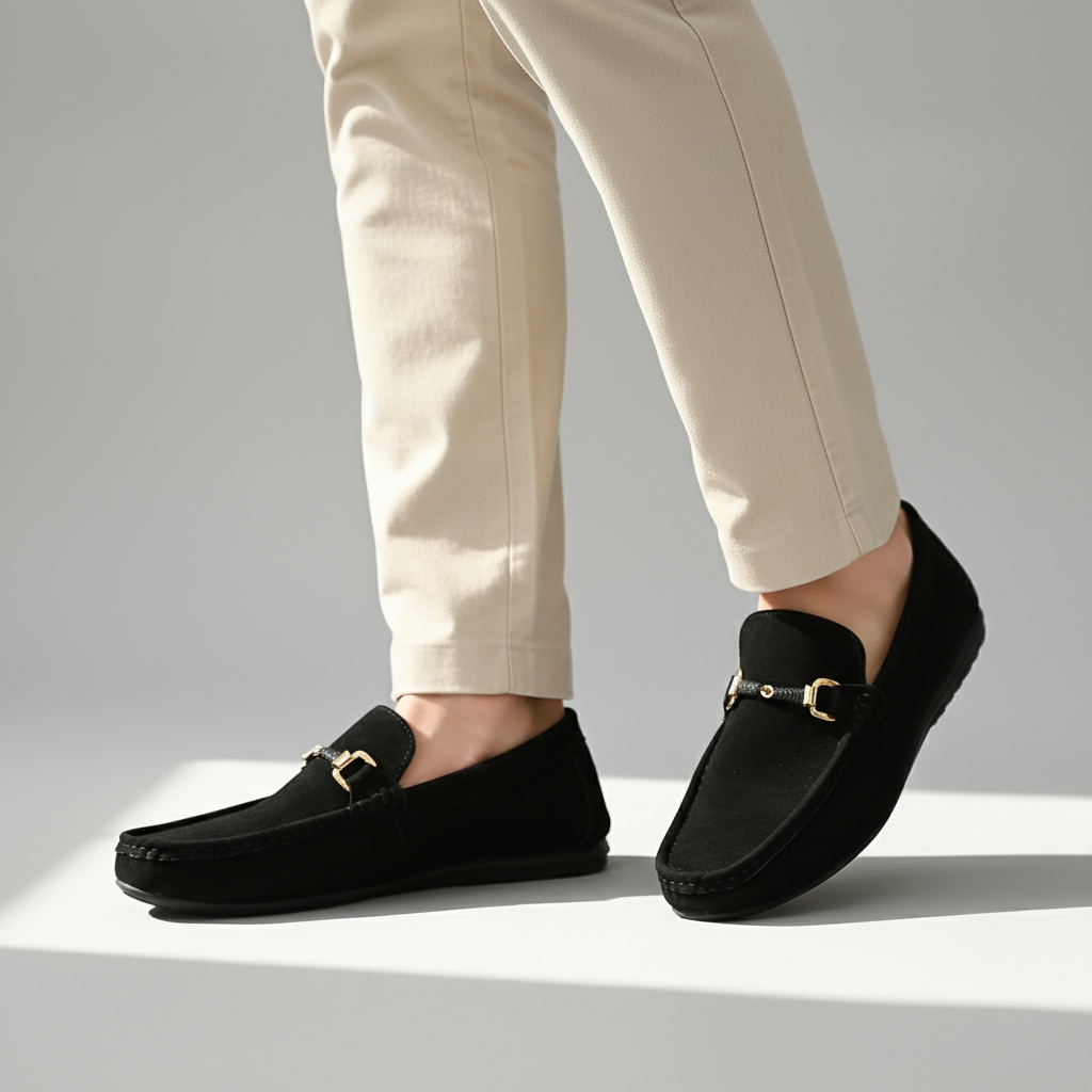 Bellano | Men's Suede Horsebit Slip On Loafers