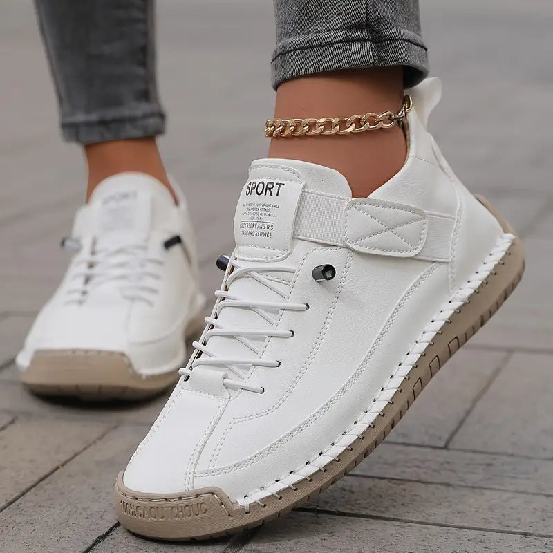 Valentina | Women's Lace Up Contrast Stitch Platform Sneakers