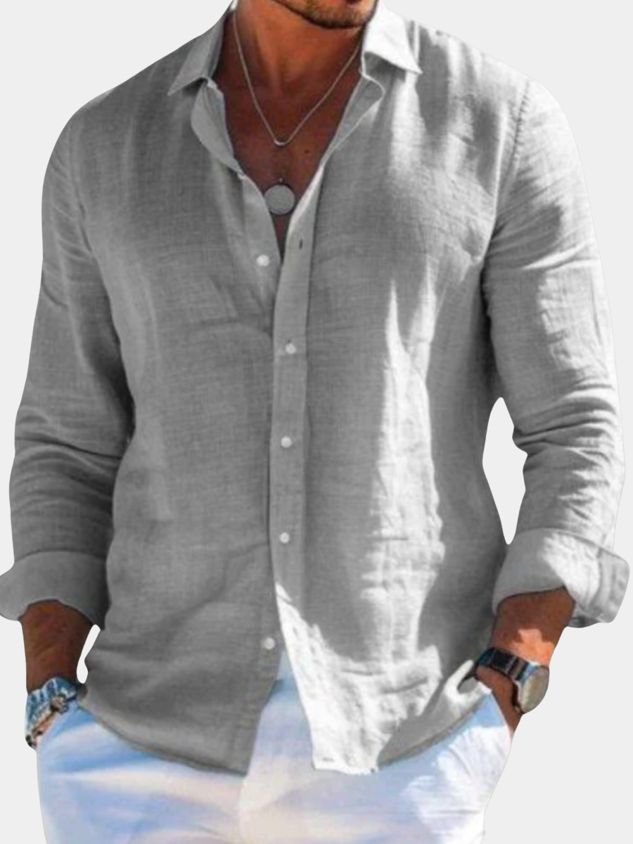 Felix | Men's Linen Long Sleeve Button Up Shirt