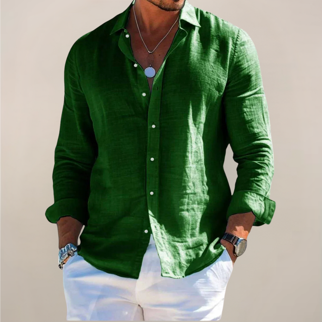 Felix | Men's Linen Long Sleeve Button Up Shirt