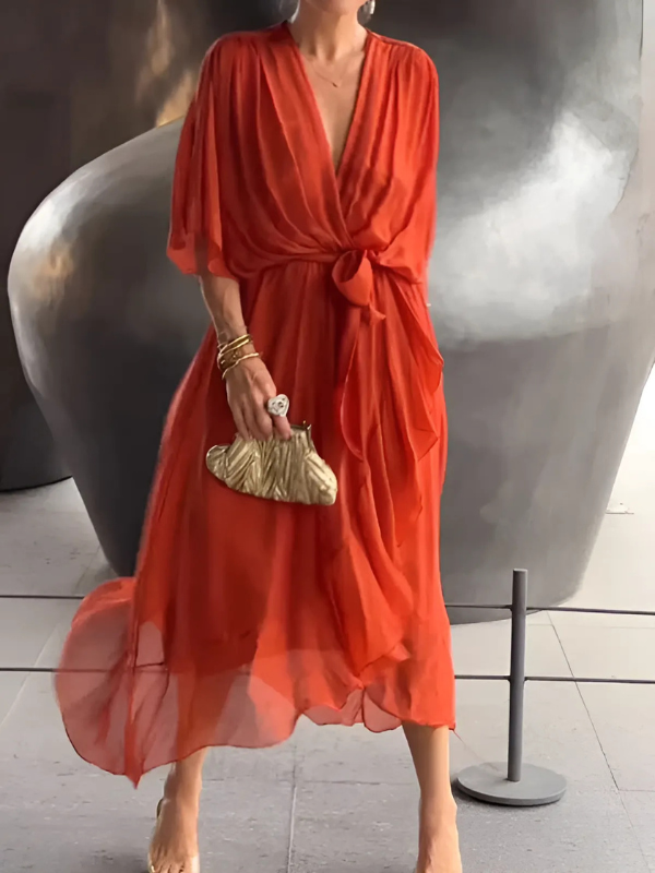 Wrap Midi Dress – Casual Dress | Sylvia
