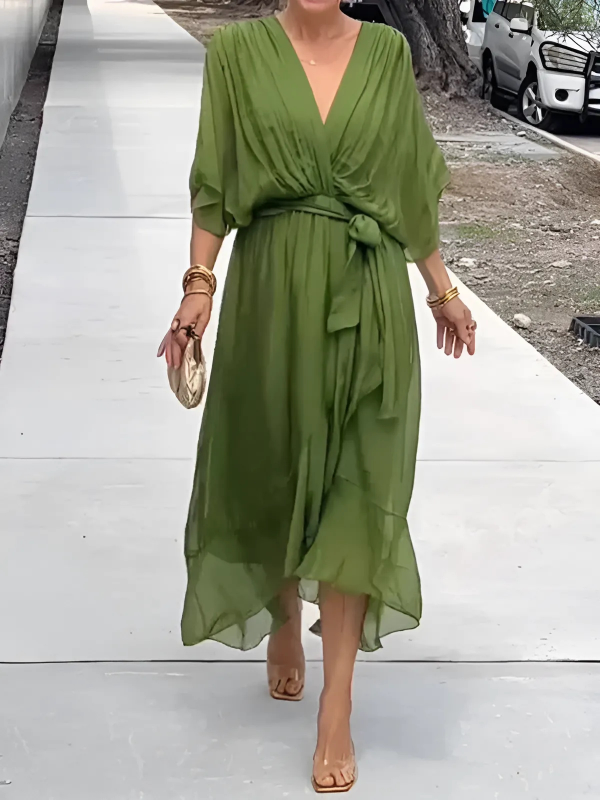 Wrap Midi Dress – Casual Dress | Sylvia