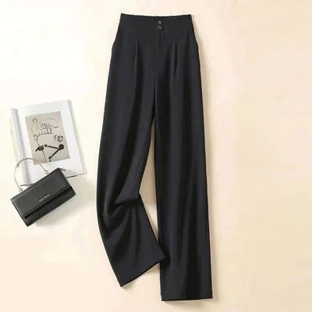 Elowyn | Women's High Waist Linen Wide Leg Trousers