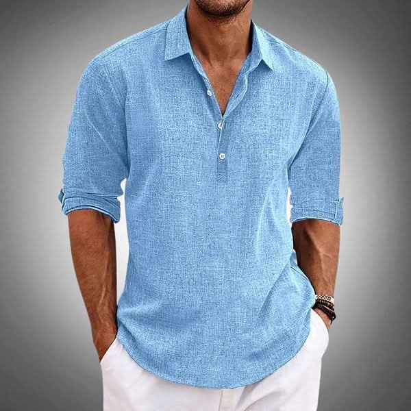Henry | Men's Linen Long Sleeve Henley Shirt