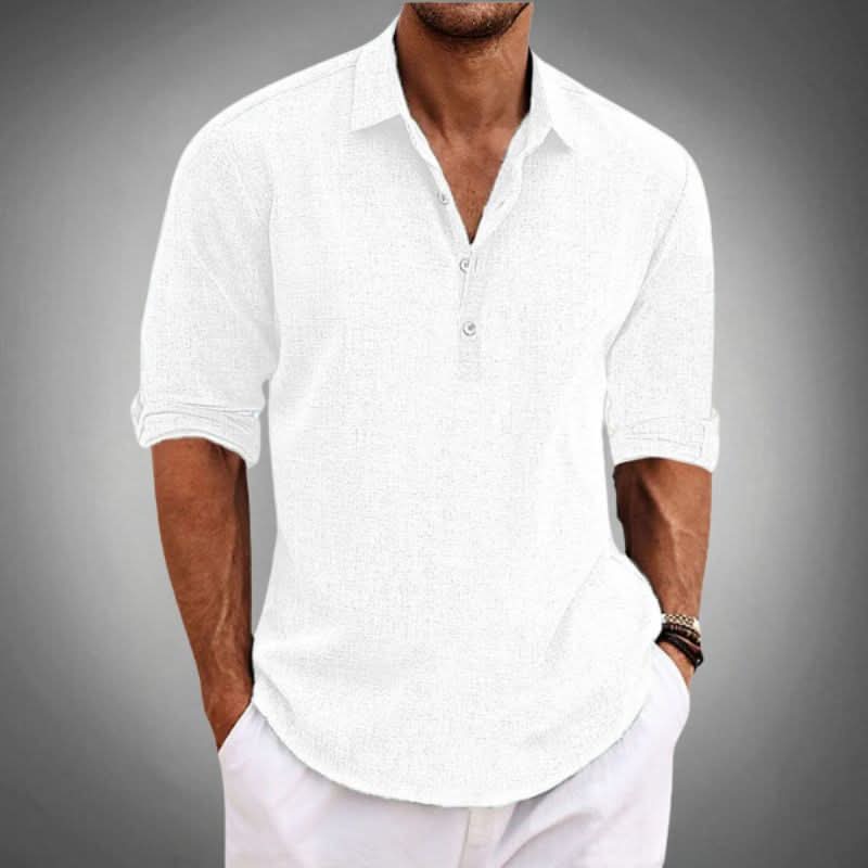 Henry | Men's Linen Long Sleeve Henley Shirt