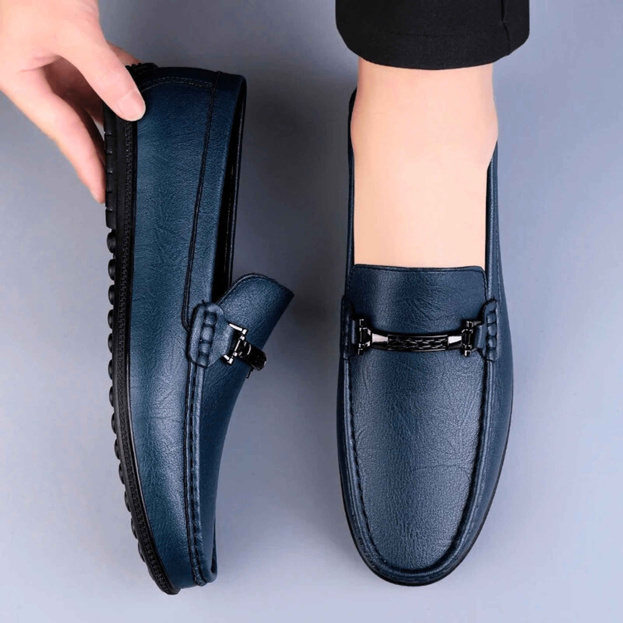 Nortvale | Men's Leather Horsebit Slip On Loafers