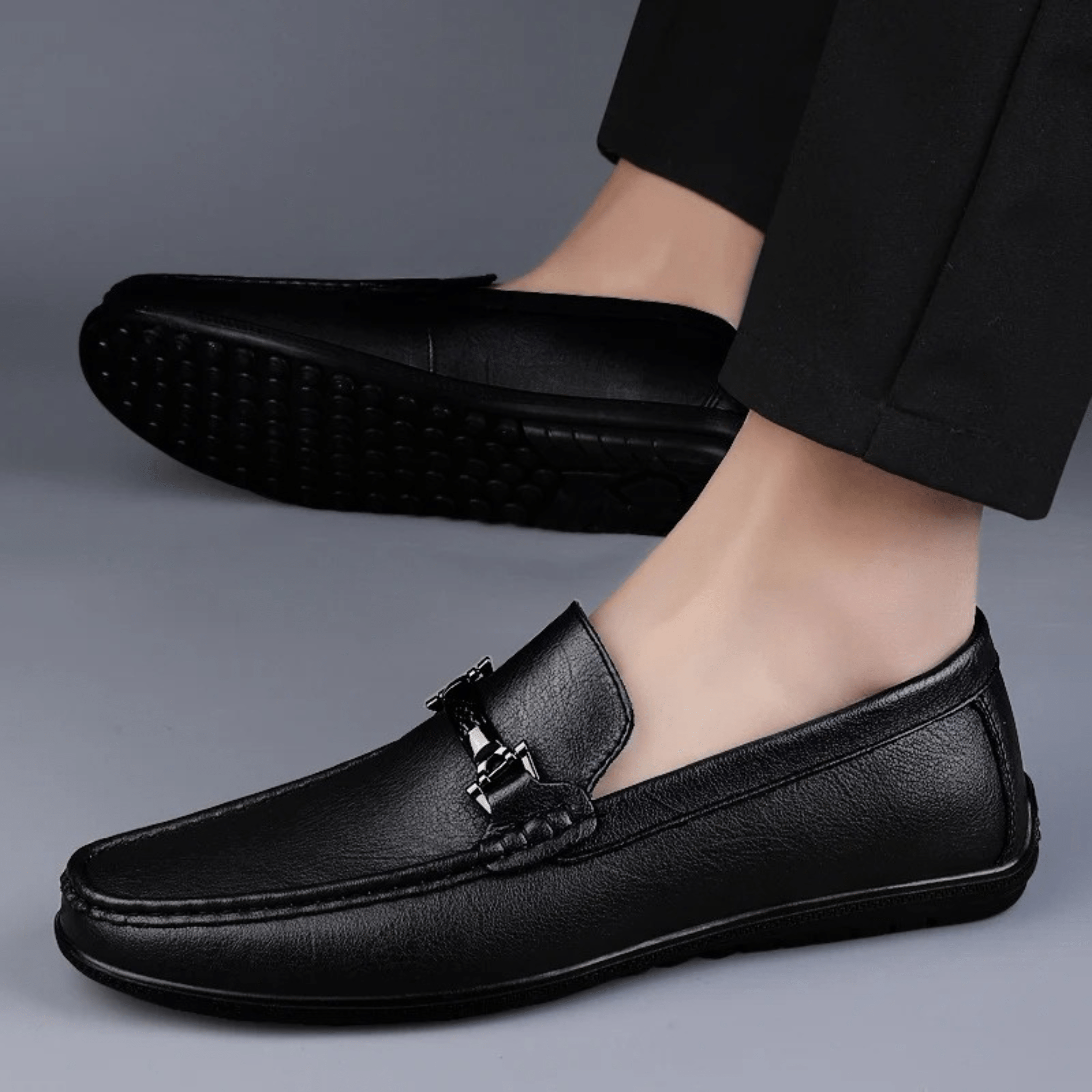 Nortvale | Men's Leather Horsebit Slip On Loafers