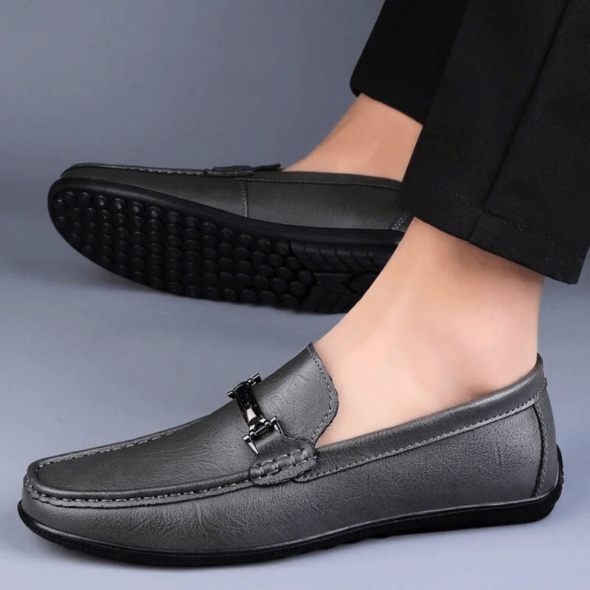 Nortvale | Men's Leather Horsebit Slip On Loafers
