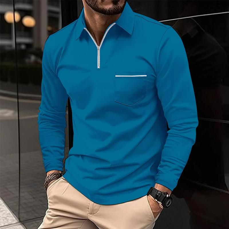 Jeremiah | Men's Long Sleeve Quarter Zip Polo Shirt