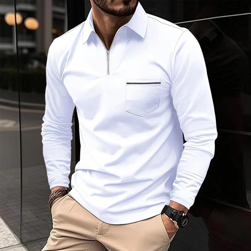 Jeremiah | Men's Long Sleeve Quarter Zip Polo Shirt