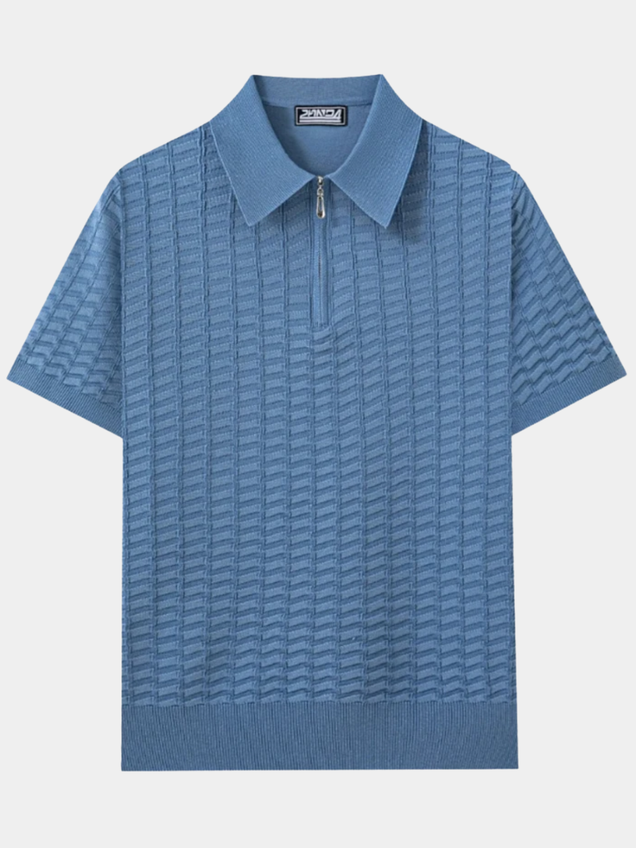 Hugo | Men's Short Sleeve Textured Zip Knit Polo