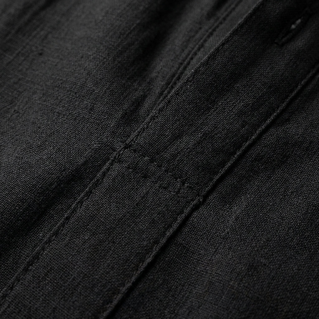 Vieno | Men's Linen Band Collar Long Sleeve Henley Shirt