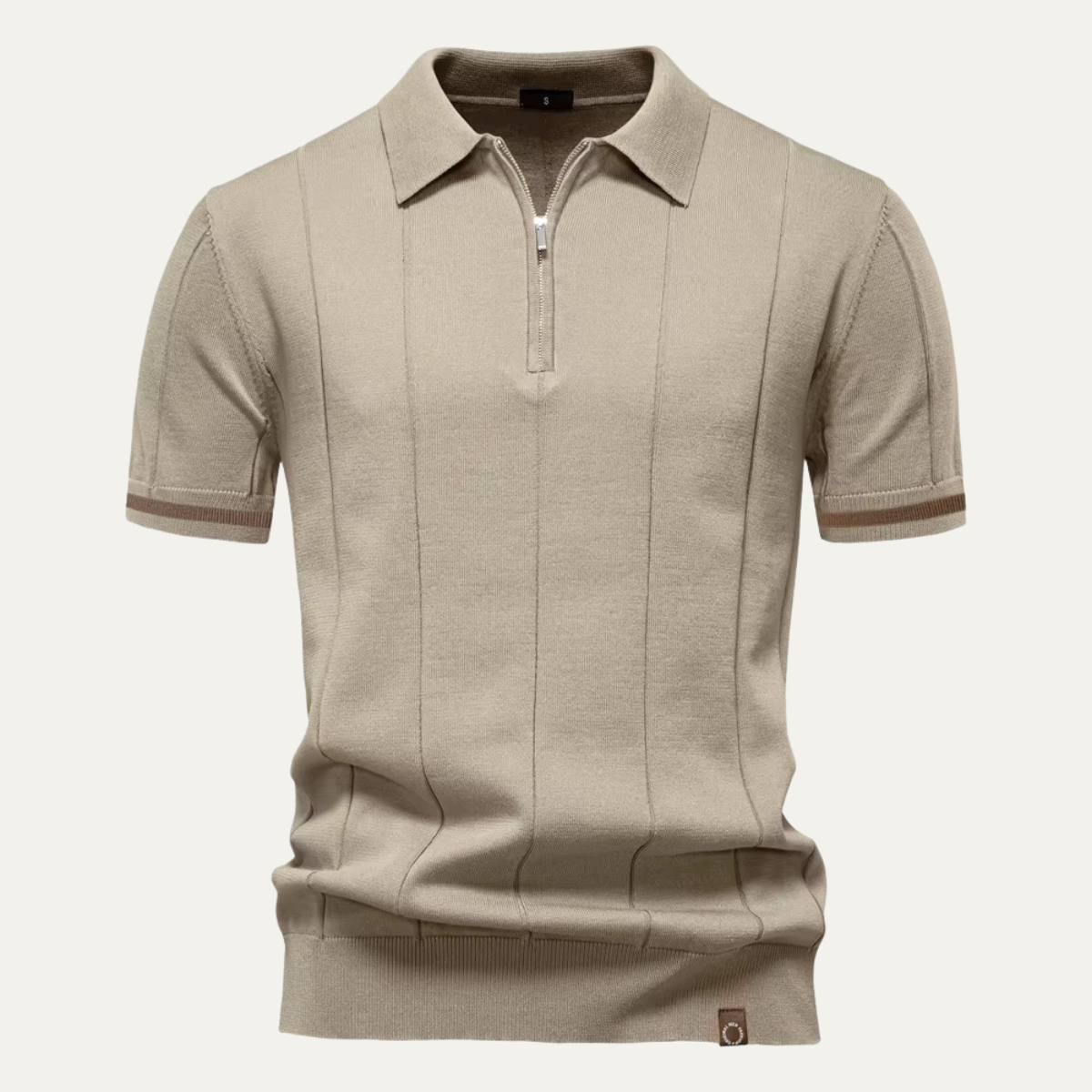 Ashton | Men's Knit Short Sleeve Quarter Zip Polo Shirt