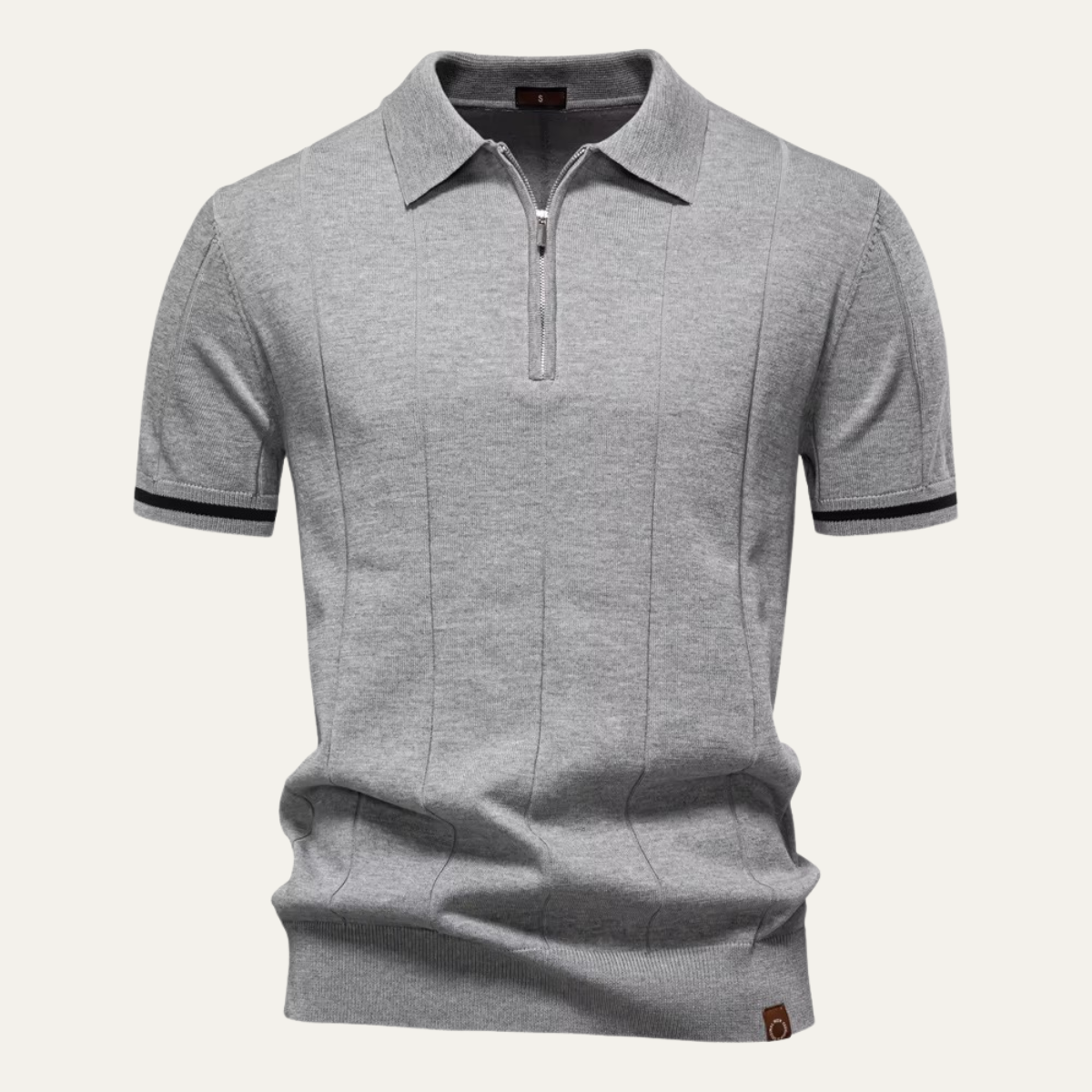 Ashton | Men's Knit Short Sleeve Quarter Zip Polo Shirt