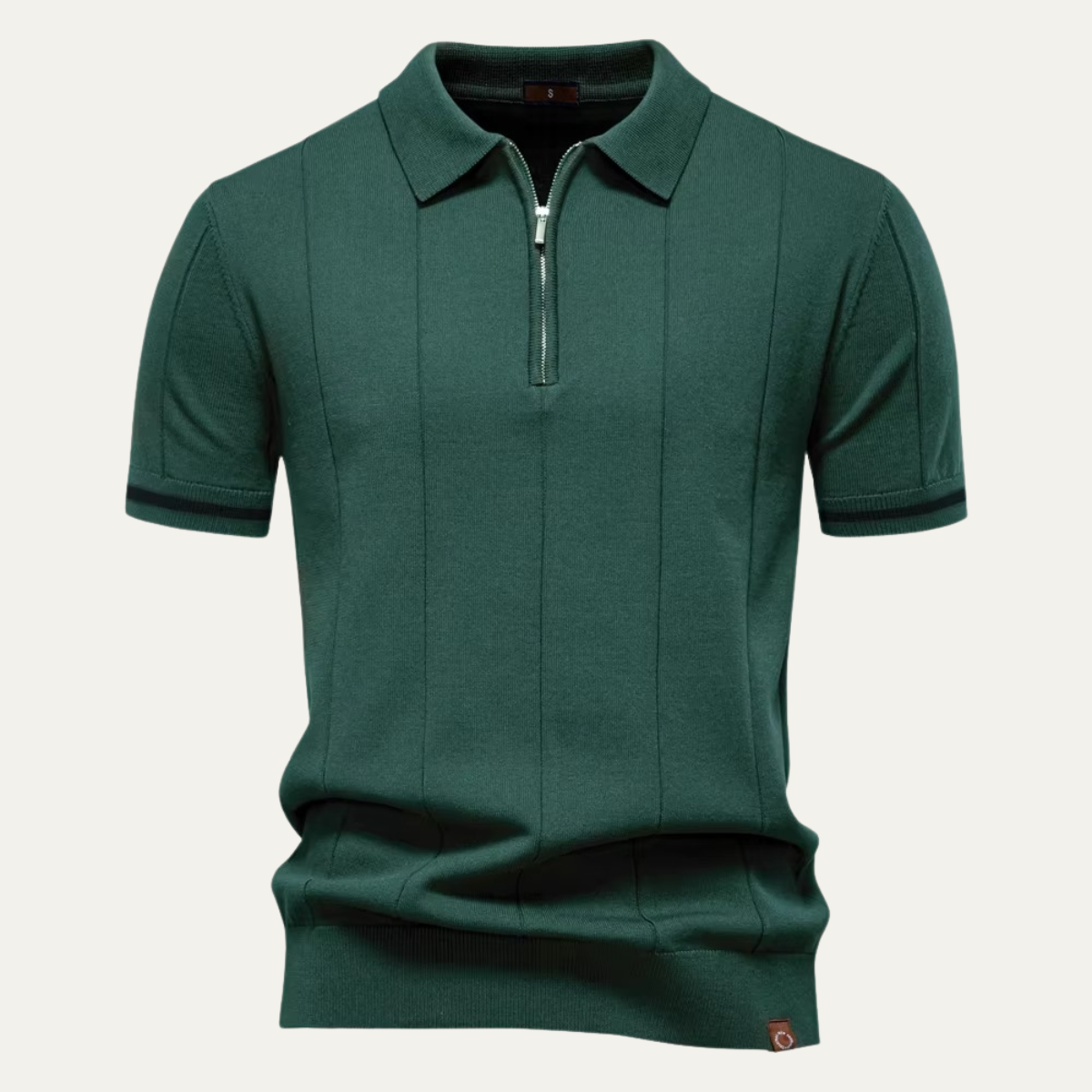Ashton | Men's Knit Short Sleeve Quarter Zip Polo Shirt