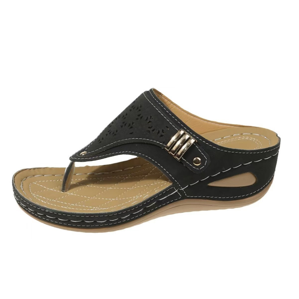 Marisol | Women's Comfort Wedge Flip Flop Sandals