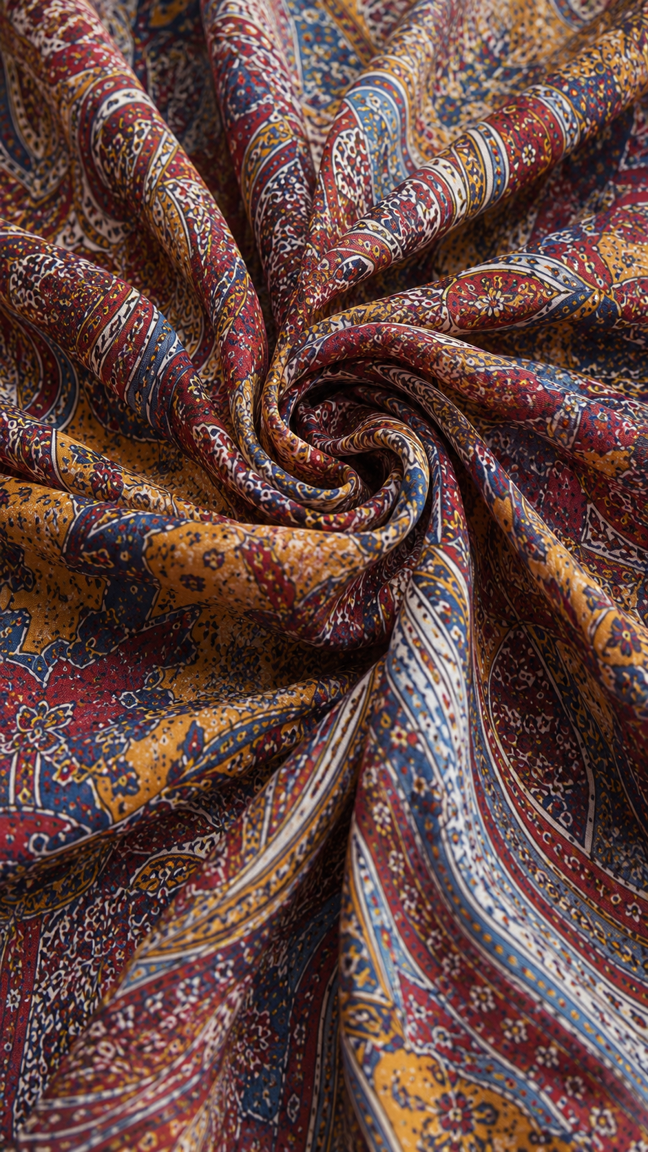 Brielle | Boho Paisley Print V Neck Long Sleeve Maxi Dress