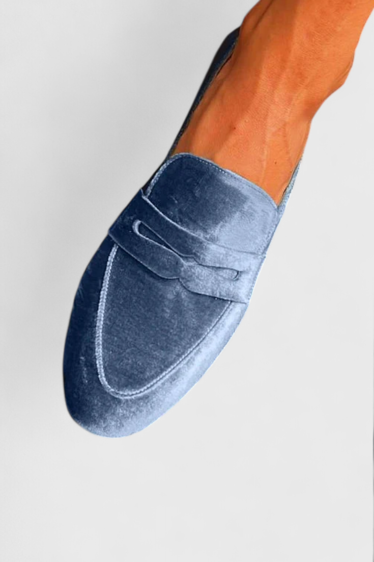 Celestia | Women's Velvet Penny Slip On Loafers