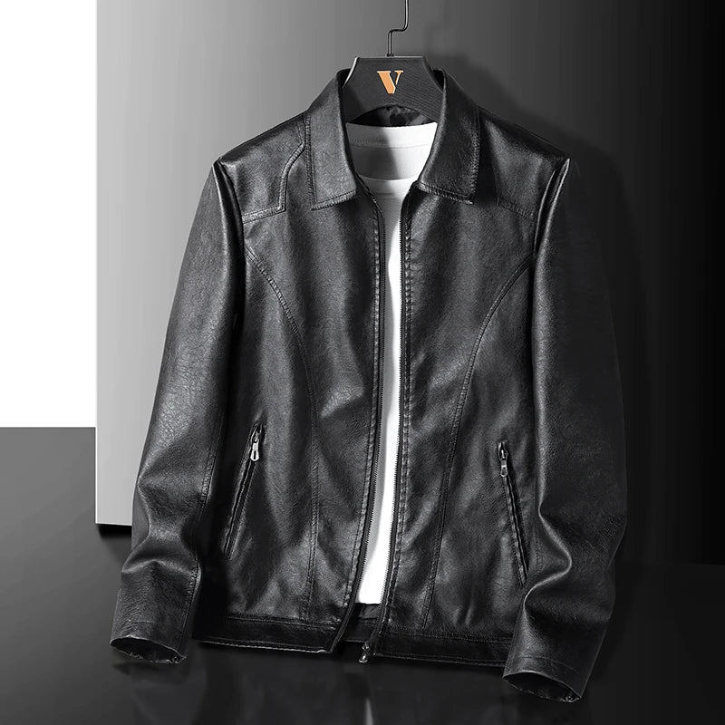 Verano | Men's Classic Zip Up Leather Jacket