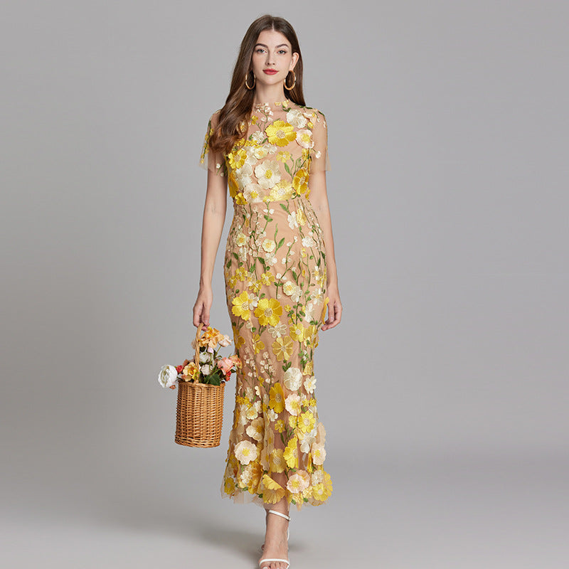 Women’s Floral Detail Dress | Midi