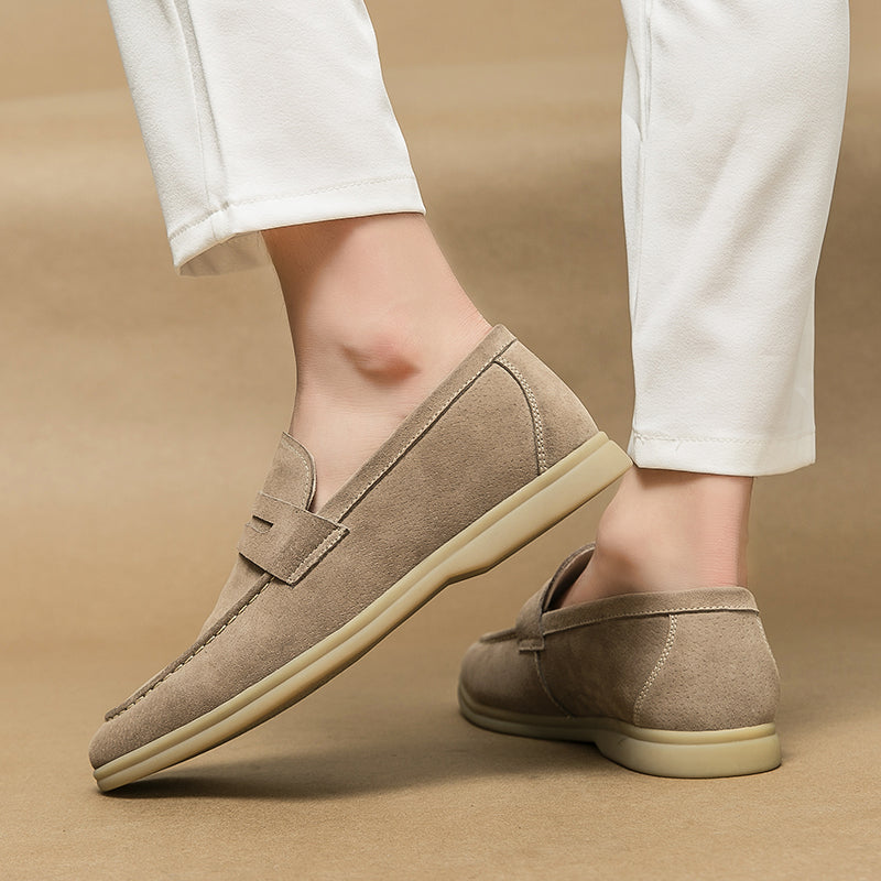 Theo | Men's Suede Penny Slip On Loafers