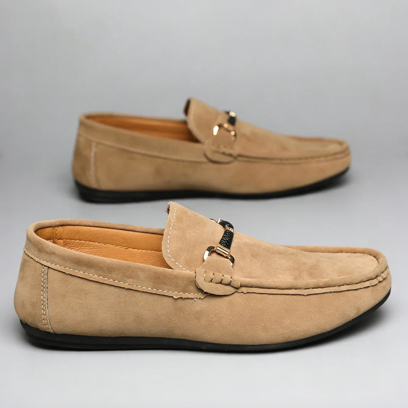 Bellano | Men's Suede Horsebit Slip On Loafers