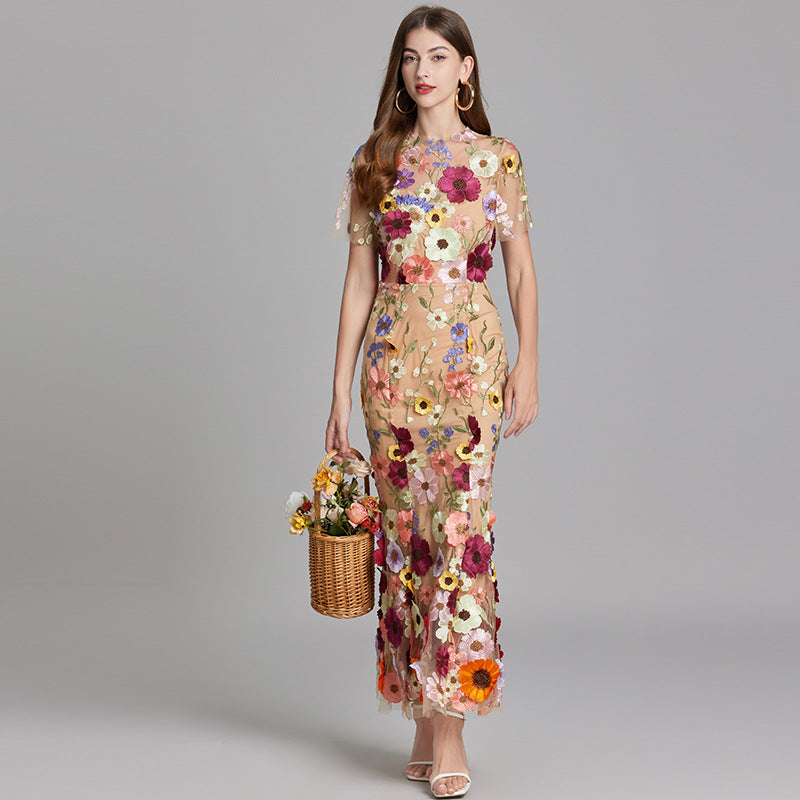Women’s Floral Detail Dress | Midi