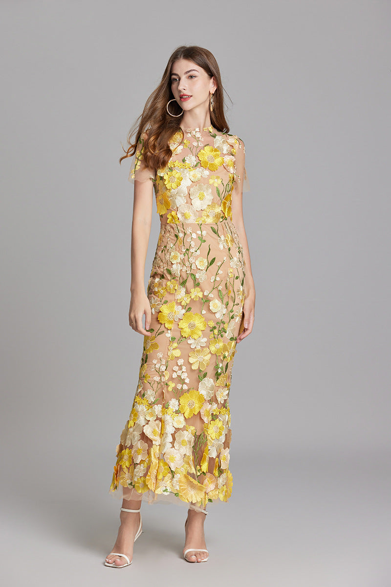 Women’s Floral Detail Dress | Midi