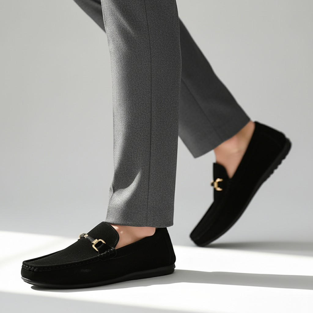 Bellano | Men's Suede Horsebit Slip On Loafers