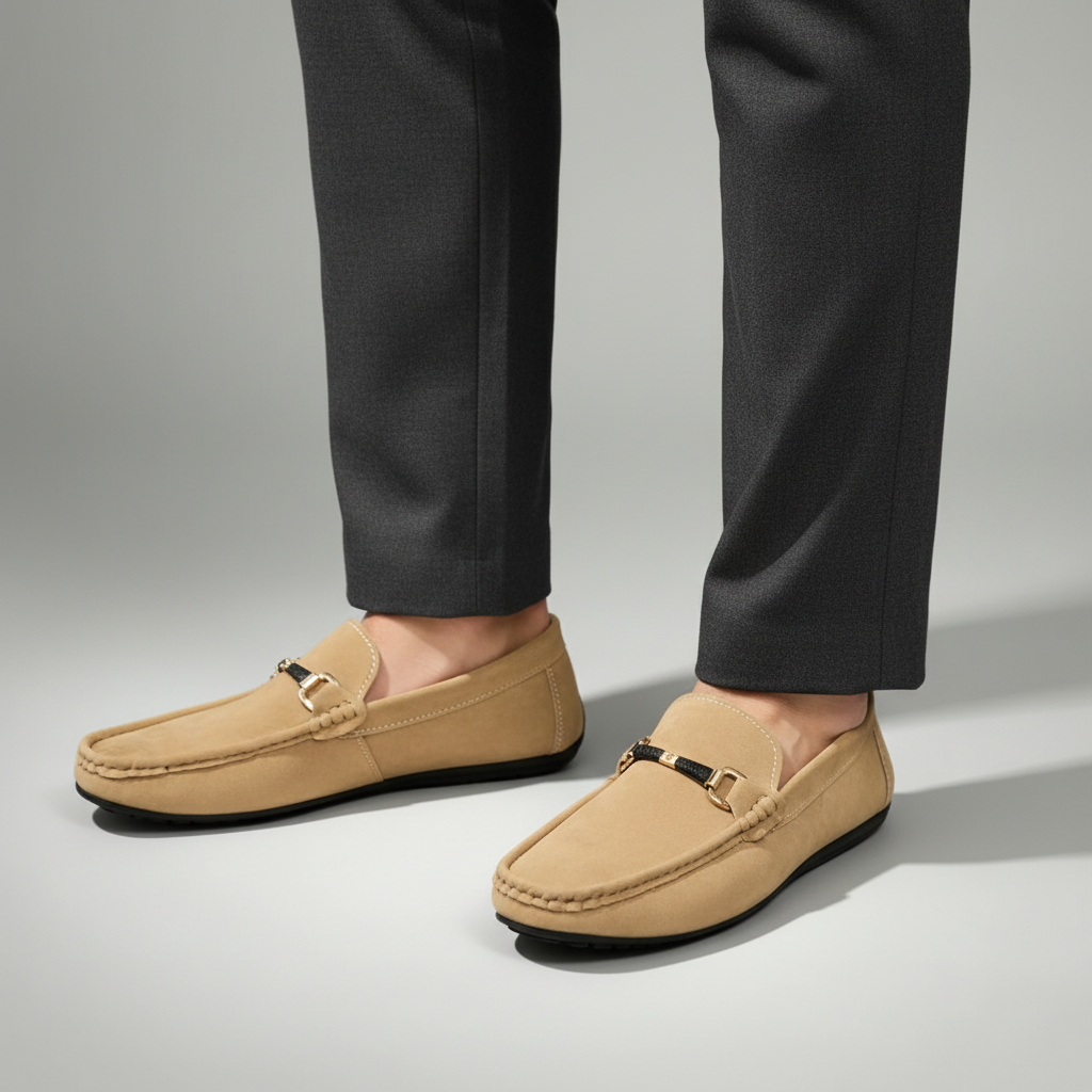 Bellano | Men's Suede Horsebit Slip On Loafers