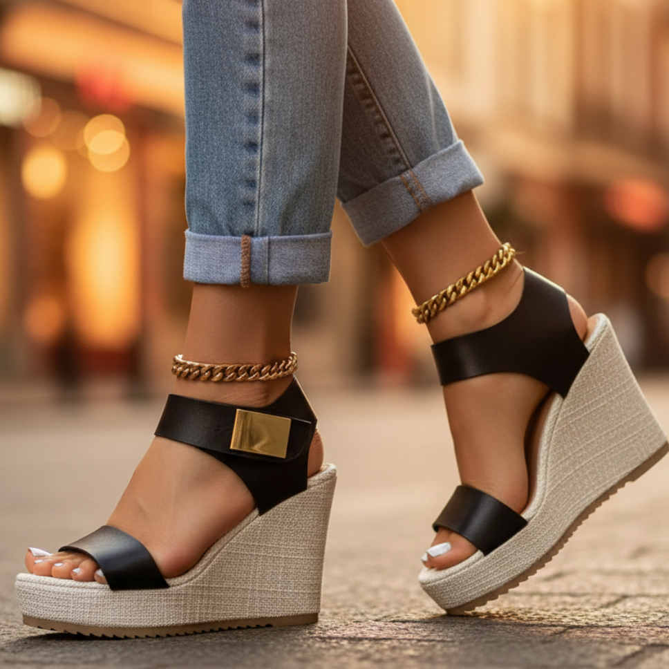 Zahara | Women's Espadrille Wedge Ankle Strap Sandals