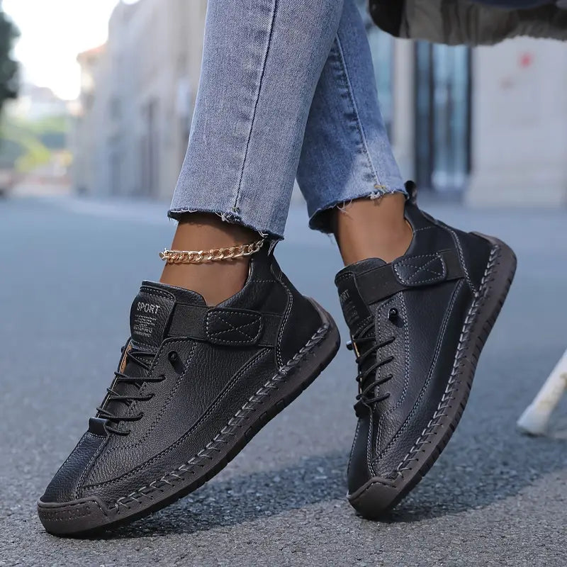 Valentina | Women's Lace Up Contrast Stitch Platform Sneakers