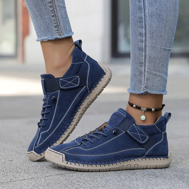 Valentina | Women's Lace Up Contrast Stitch Platform Sneakers