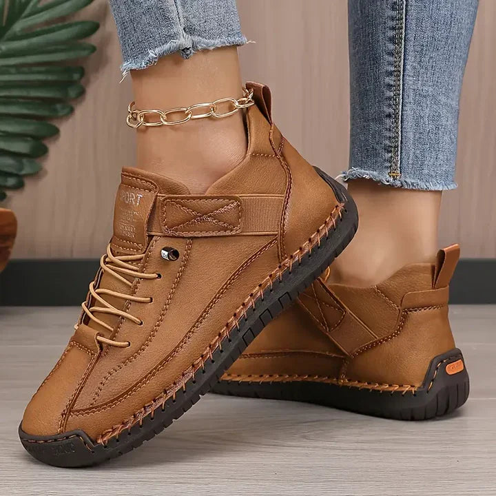 Valentina | Women's Lace Up Contrast Stitch Platform Sneakers