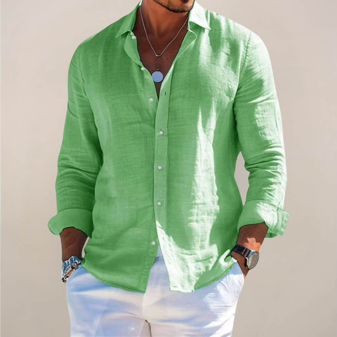 Felix | Men's Linen Long Sleeve Button Up Shirt