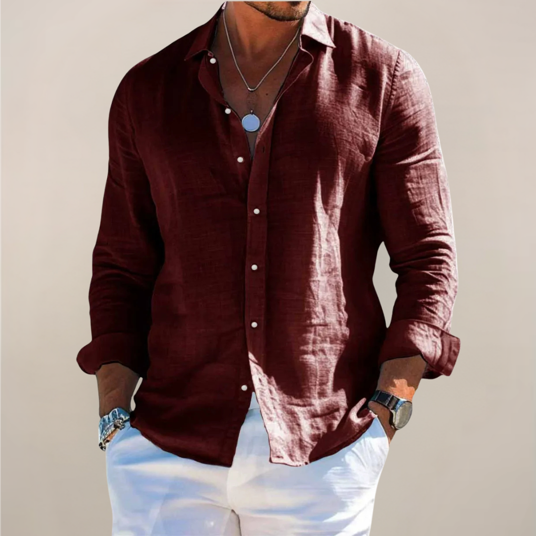 Felix | Men's Linen Long Sleeve Button Up Shirt