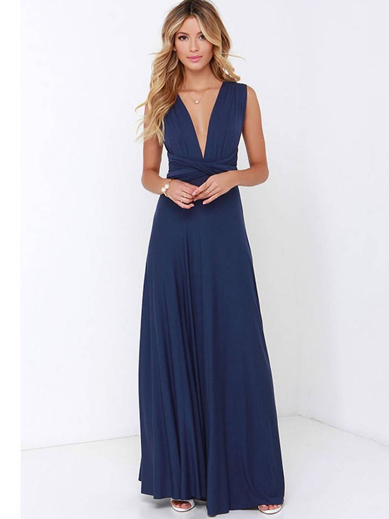 Elara | Multiway Convertible One Shoulder Maxi Dress