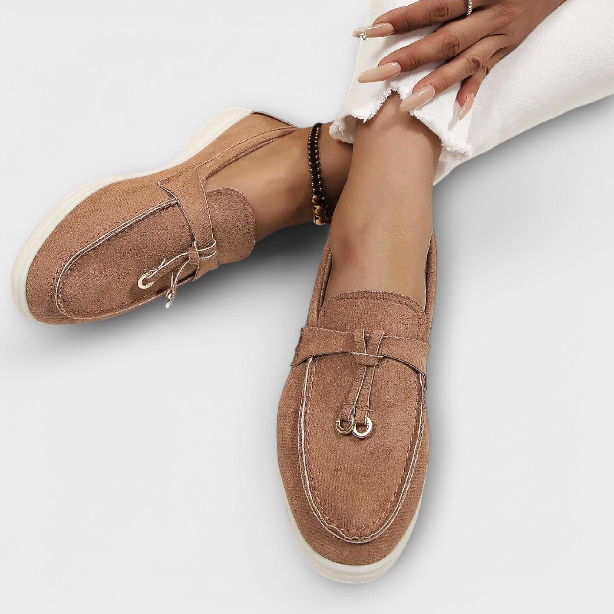 Selene | Women's Suede Flat Slip On Loafers