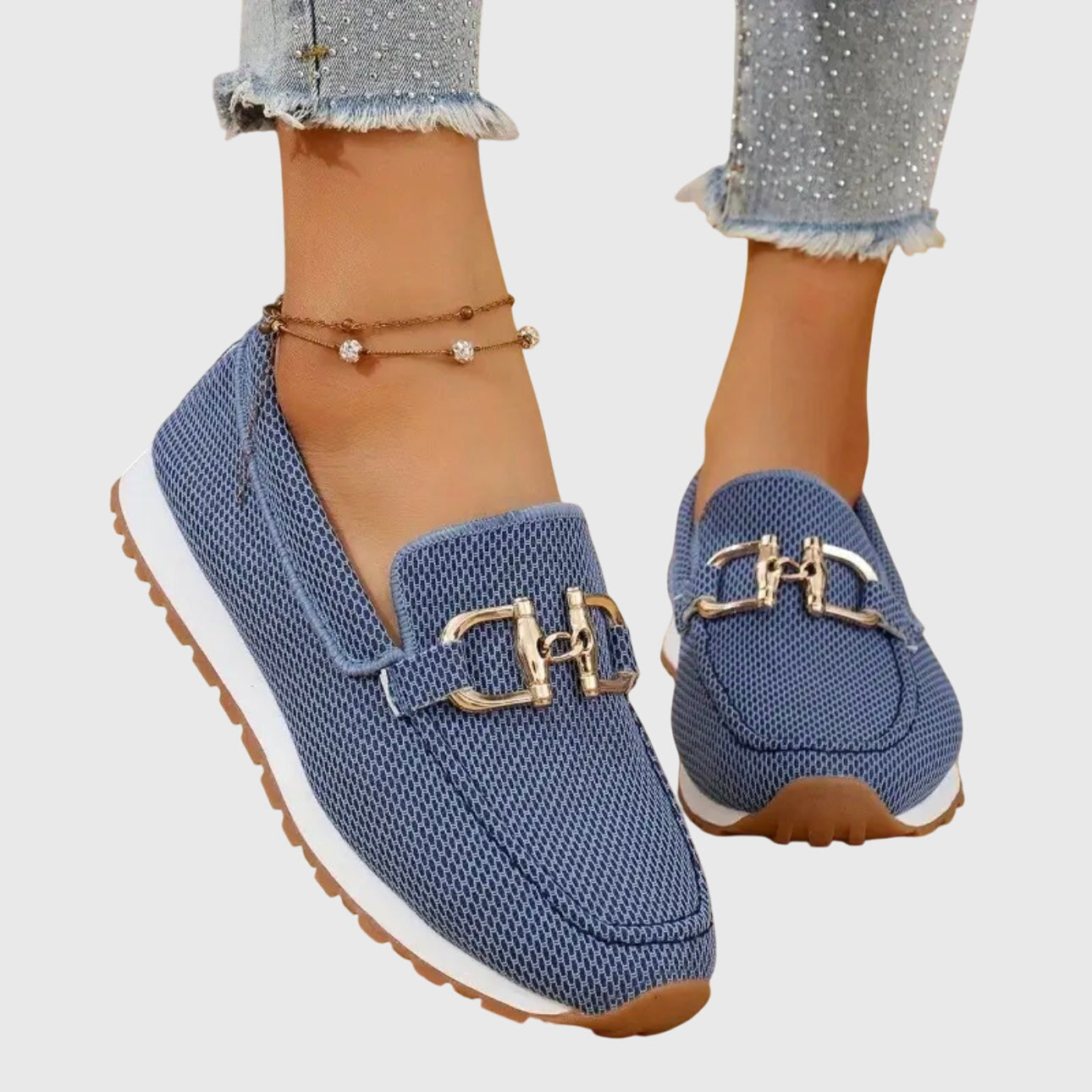 Sienna | Women's Knit Horsebit Platform Slip On Loafers