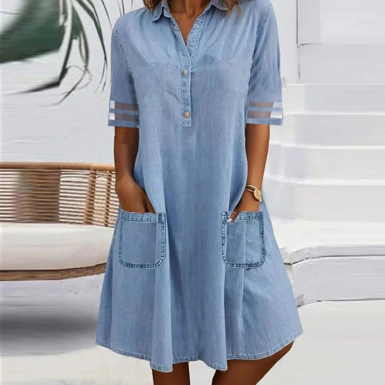 Denim Mini Dress – Casual Dress | Emmeline