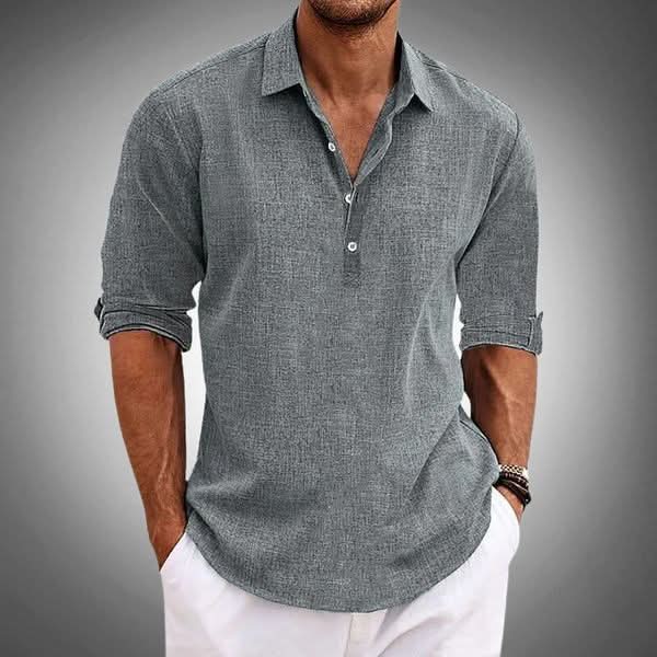 Henry | Men's Linen Long Sleeve Henley Shirt